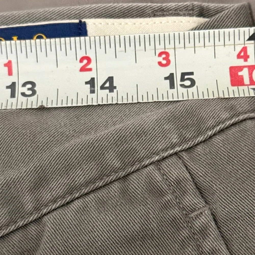 Polo Ralph Lauren Mens Grey Cotton Chino Pants Straight 32x32 Classic Trousers